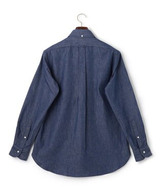 J.PRESS MEN デニムルックツイルシャツ/B.D サックスブルー系