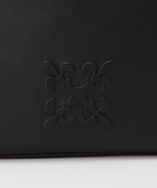 russet エンボスモノグラムショルダーバッグ(CE-1806) Black