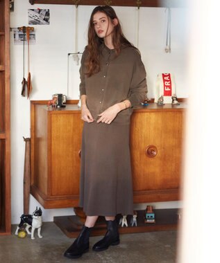 23区 【SLOW】ヴィンテージテリー スナップドット ブルゾン ブラウン系