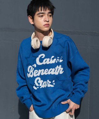 WEGO 【ユニセックス着用ITEM】パイルジャガードプルオーバー ブルー