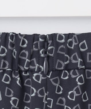 J.PRESS LADIES 【洗える】チェーンプリント マーメイド スカート ネイビー系5