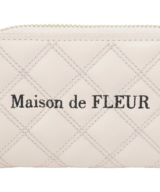 Maison de FLEUR スクエアキルティングコインケース Pink