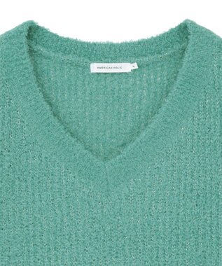 AMERICAN HOLIC ミニシャギーラメニットプルオーバー Green