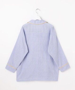 自由区 【WEB限定】オーガニックコットンパジャマ ブルーストライプ×イエロー