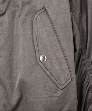 J.PRESS MEN 【J.PRESS ORIGINALS】Bleach Viscose Cotton Satin Flight Jacket / Japan Made グレー系