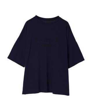 Green Parks シンプルフェミニンロゴチュニック Navy