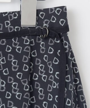 J.PRESS LADIES 【洗える】チェーンプリント マーメイド スカート ネイビー系5