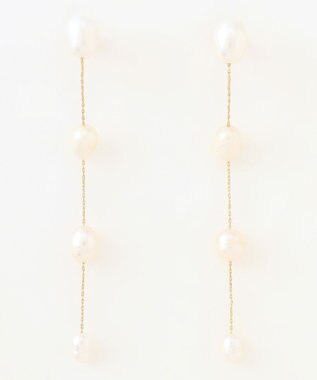 23区 淡水パール ピアス ゴールド系