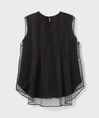 GRACE CONTINENTAL シアージャガードカットトップ ブラック