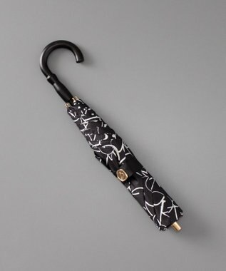 AURORA Beaurance ビューランス モノグラム柄 晴雨兼用傘 (トップフラット折傘) ブラック