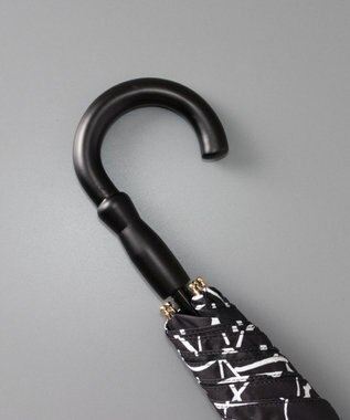 AURORA Beaurance ビューランス モノグラム柄 晴雨兼用傘 (トップフラット折傘) ブラック