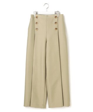 23区 【GOLD LABEL】ウールダブルクロス フロントボタン ワイドパンツ モスグリーン