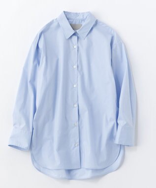 UNFILO 【抗菌防臭】イージーケア オーバー シャツ スカイブルー