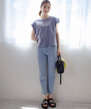 組曲 ミッドデニム パンツ ブリーチインディゴ系