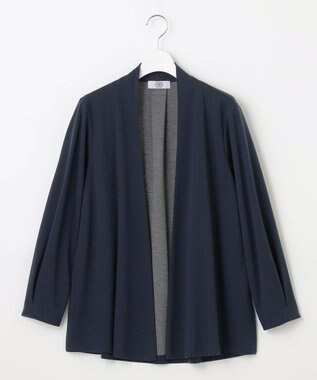 J.PRESS LADIES L セルロースリバー カーディガン ダルブルー系