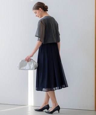 23区 S 【APPLAUDIR】グロッシーニット ボレロカーディガン ブラック系