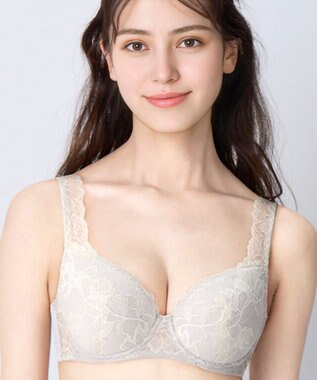 Wing ブラジャー Wing Lesiage 包みこむようなフィット感 安定感のあるつけごこち 肩にくいこみにくい ブラ PB3010 ウイング／ワコール グレー