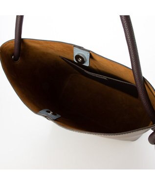 UNBILLION cachecache 丸ハンドルスクエアバケツワンショルダー サックスブルー