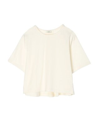 earth music&ecology バックタッククロップドＴ Off White