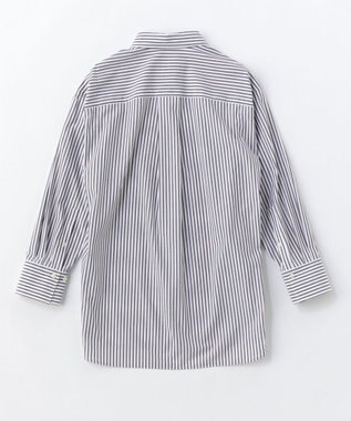 UNFILO 【抗菌防臭】イージーケア オーバー シャツ ブラウンストライプ