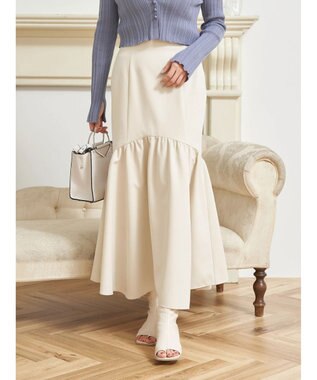 earth music&ecology ギャザー切替マーメイドスカート