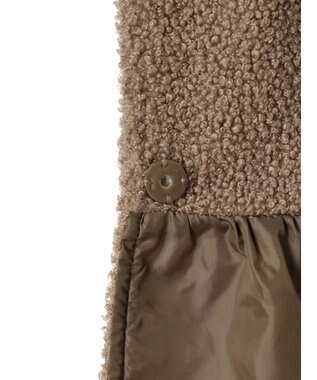 Green Parks フレア裏付きボアベスト Gray Beige