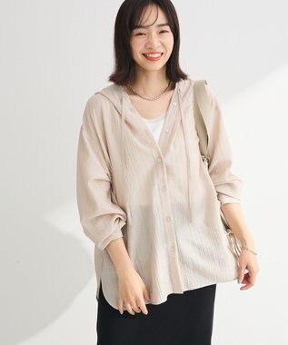 Green Parks シアーフードシャツ