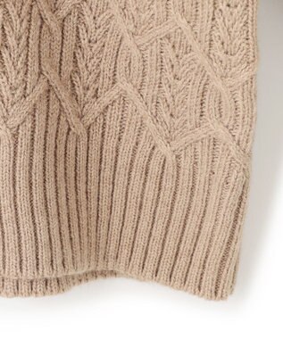 J.PRESS YORK STREET 【WOMEN】ショート ケーブルニット ベージュ系