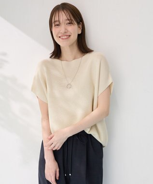 ANY L 【新色追加/14色展開】アクリルガーターフレンチスリーブニット