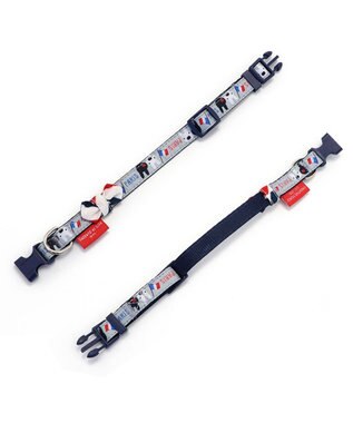 PET PARADISE リサとガスパール リボン付き首輪 《パリ柄》 ＳＳ 小型犬 グレー