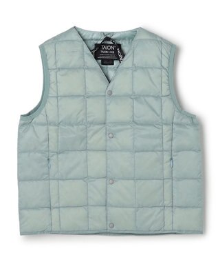 UNFILO 【120-150cm】TAION Vネック ダウンベスト(UNISEX) アイスミント