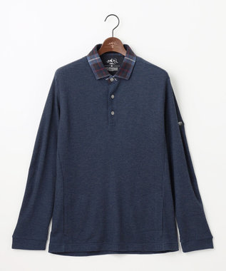 JOSEPH ABBOUD MOUNTAIN 【サスティナブル/吸水速乾】ドライミックスメリノポロ ダルブルー系