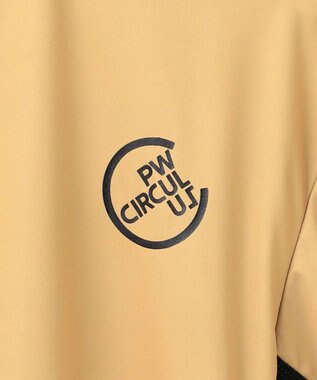 PW CIRCULUS 【吸水速乾 / UV遮蔽率96.3% UVカット / ストレッチ】【MEN】メッシュコンビモックネックT ゴルフ ベージュ系
