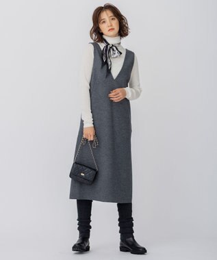 23区 【CLASSY.1月号掲載】ウーステッドウール タートルネック ニット オフホワイト系