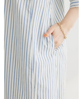 Green Parks Ｉ　切替ロングシャツワンピース Stripe