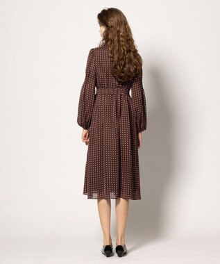 TOCCA 【ヨンア×大人百花×TOCCAコラボ・00サイズあり・洗える】ALLURING BEAUTY ドレス ブラウン×ピンク系