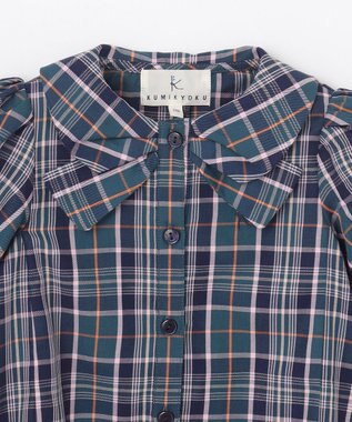 組曲 KIDS 【110-140cm】ブリティッシュ ブラウス グリーン系3