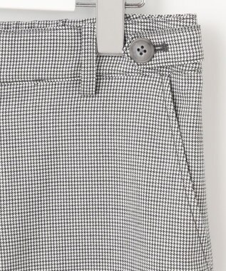 J.PRESS LADIES L 【洗える】シャークスキンハウンドトゥース セミワイド パンツ ライトグレーチェック系3