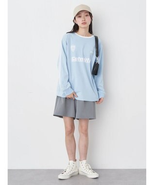 earth music&ecology フットボールＴＥＥ Light Blue