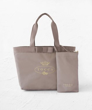 TOCCA 【A4サイズ対応・撥水・サスティナブル素材】LOGO RAIN 2SET BAG バッグ ベージュ系
