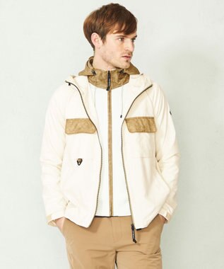 JOSEPH ABBOUD MOUNTAIN 【UNISEX】軽量/撥水 リップワッシャーコンビ マウンテンパーカー ホワイト系