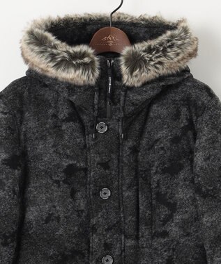 JOSEPH ABBOUD MOUNTAIN 【イタリア素材/ECOファー/9ポケット/ダウン/男女兼用】スライバーカモフラージュ　ダウンコート グレー系7