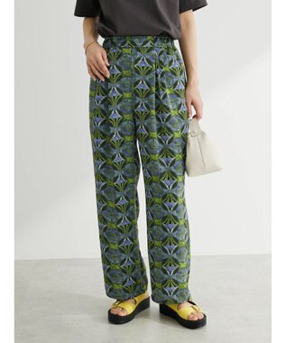 Green Parks アフリカン柄イージーパンツ Green