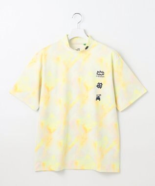 PW CIRCULUS 【吸水速乾 / UV遮蔽率99.5%  UVカット / ストレッチ】【MEN】タイダイ柄モックネックT ゴルフ イエロー系5