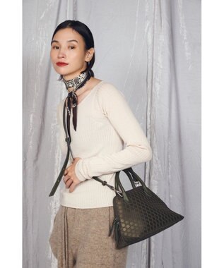 MIYABIYA 【撥水加工】篭目柄エンボスボンディングブガッティ カーキ