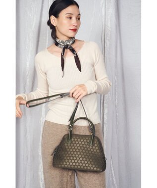 MIYABIYA 【撥水加工】篭目柄エンボスボンディングブガッティ カーキ