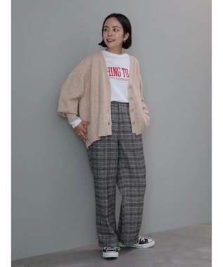 AMERICAN HOLIC ＭＩＸＶネックニットカーディガン Beige