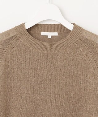 自由区 S 【洗える】ペーパーブレンドプルオーバー ニット モカ