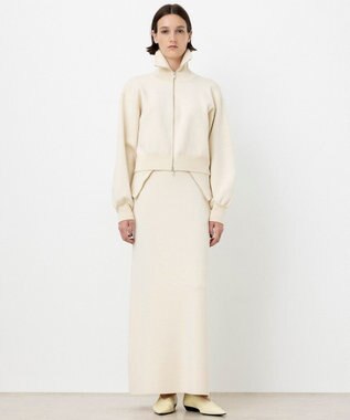 NAVE 【ReNAVE・洗える】スムースニット トラックジャケット ホワイト系