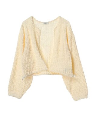 earth music&ecology ぽこぽこドロストカーディガン Ivory